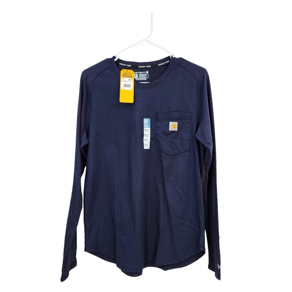 Carhartt Women's Force Relaxed Fit Midweight Long- Sleeve Pocket T-Shirt -M